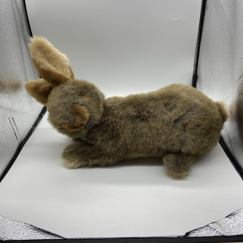 Vintage 1985 Applause Bunny Rabbit Plush Brown Tan Woodland Stuffed Animal 12"